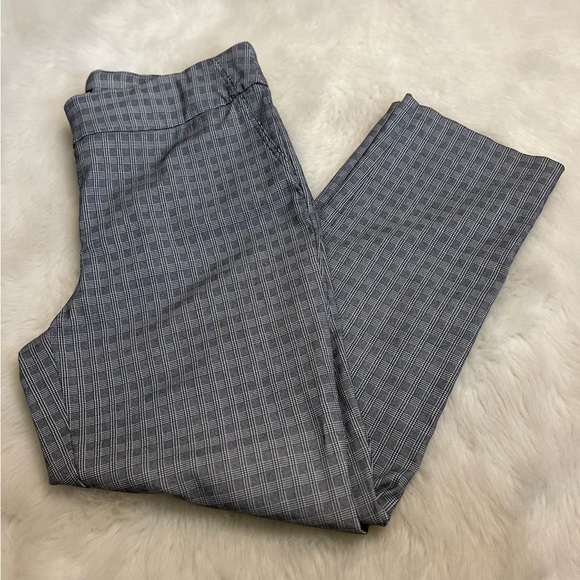 Hilary Radley Pants - Hilary Radley sz xl women’s gray plaid checkered wide waistband pull on pant0639